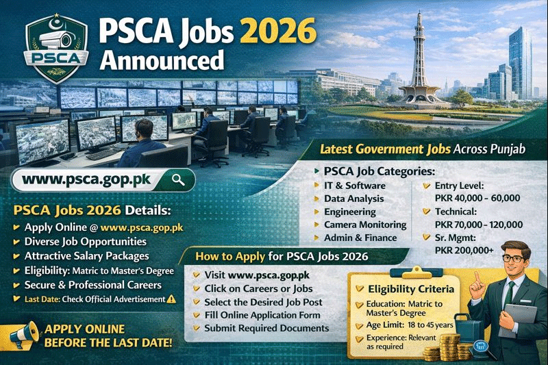 PSCA Jobs 2026 Apply Online
