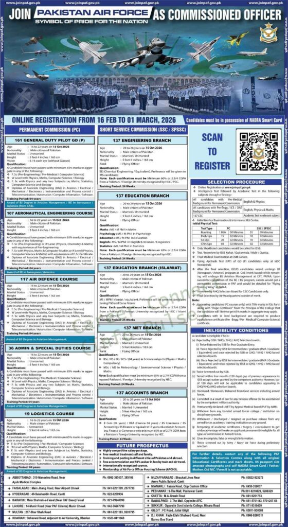 PAF Jobs advertisement 