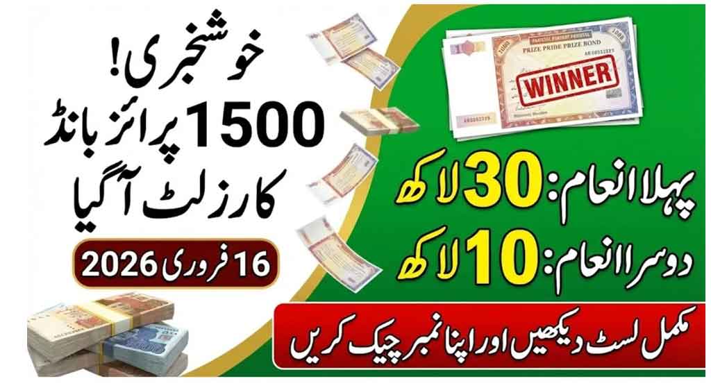 Prize Bond Rs 1500 Draw Result